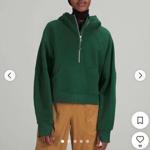 Green Half-Zip Hoodie